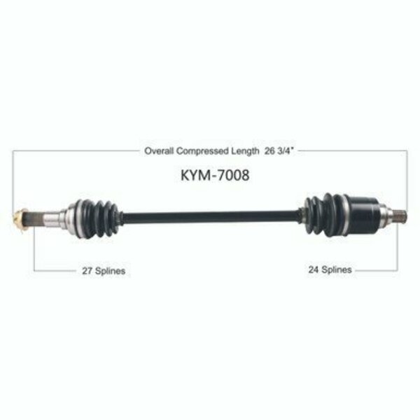 Wide Open OE Replacement CV Axle for KYMCO FRONT LEFT UXV 500/700 KYM-7008